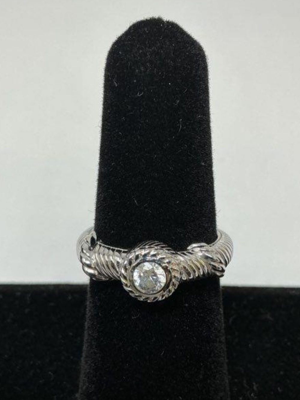 Women’s Judith Ripka 925 Sterling Silver and CZ Ring Size 7